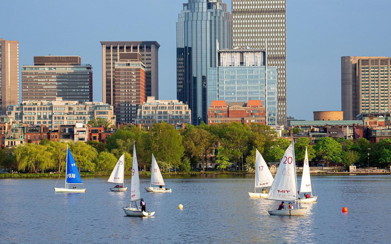 Houses on the banks of the river